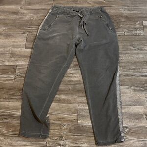 Vivian Shyu Women's Charcoal Joggers with Side Stripes made in Italy Size M